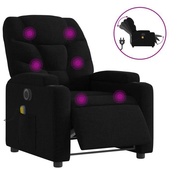 VidaXL Fauteuil de Massage Inclinable Électrique, Chaise de Relaxation avec Dossier et Repose-pied Réglables, Siège de 3204586