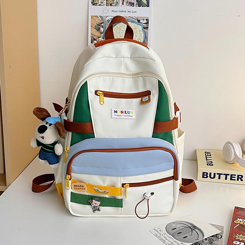 Fashion Color-Block Student Backpack