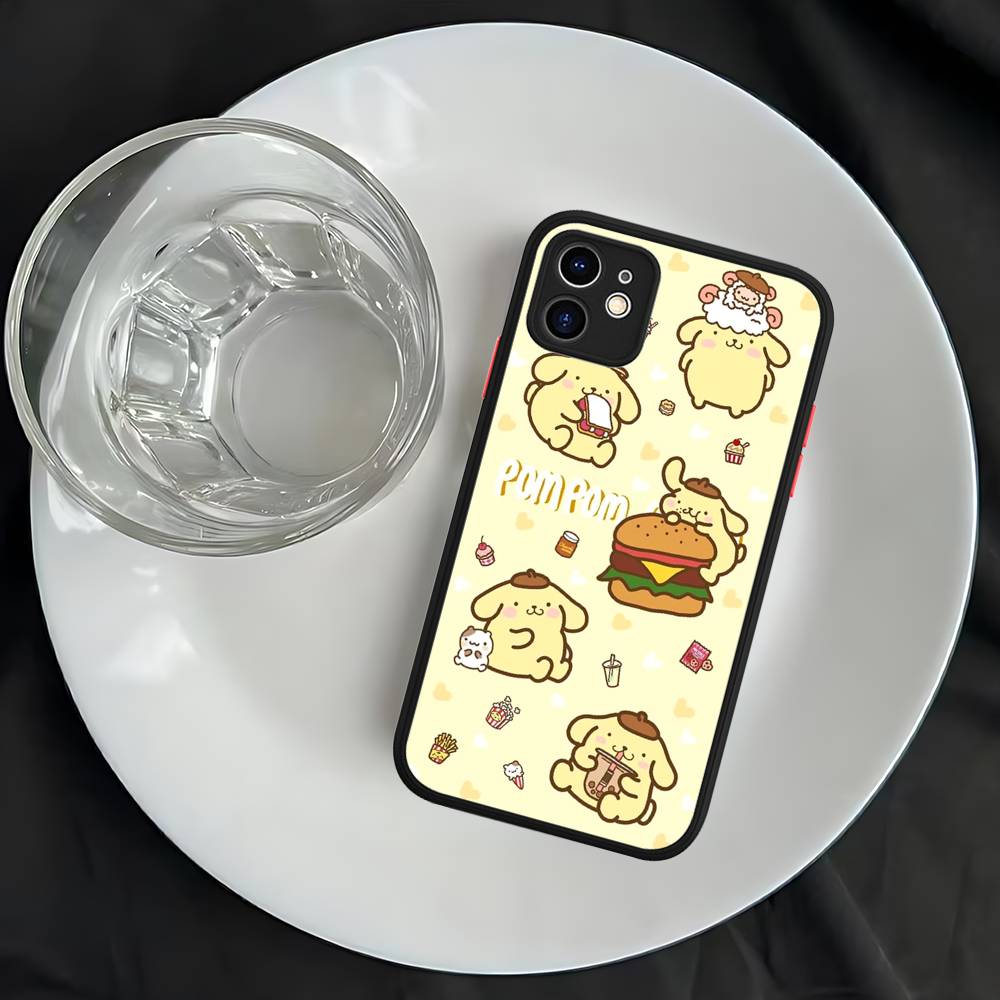 Cartoon P-Pompompurins Cute Phone Case For iPhone 16e 16 15 14 13 12 11 Pro Max X XS Max Plus Matte Clear