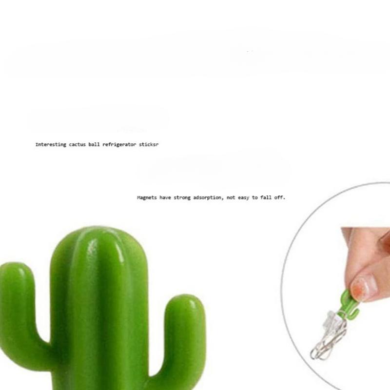 6 Stück/Set Kreativer Kaktus-Kühlschrankaufkleber, Nachrichtenaufkleber 3D dreidimensionaler Kaktus-Topfpflanze, Magnet-Kühlschrankmagnet, Magnetaufkleber