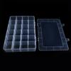24 Compartments Clear Stackable Plastic Storage Boxes with Adjustable Dividers for Beads Crafts Jewelry Fishing Tackle