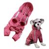 Dog Raincoat Waterproof Rain Coat with Leash Hole Dog Rain Jacket with Hood And Reflective Strips for Small Medium Dogs Puppies
