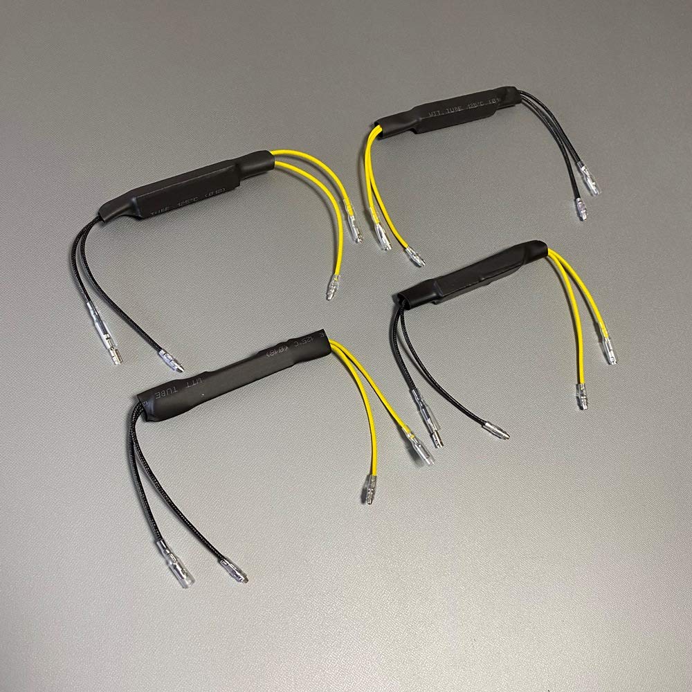 Discover Winds Bike Motorcycle LED Turn Signal Resistor Anti-Hifra Resistor Canceller, Decoder, LED Resistor, Set of 4