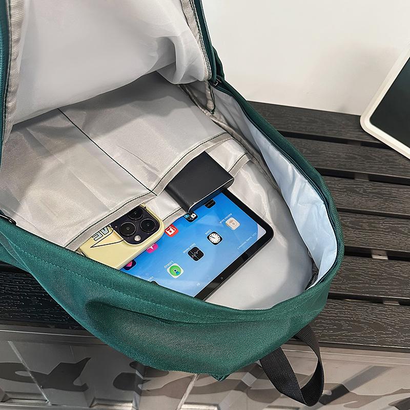 Middle School Student Schoolbag Women's Large Capacity Backpack Letter Print Men Outdoor Backpack