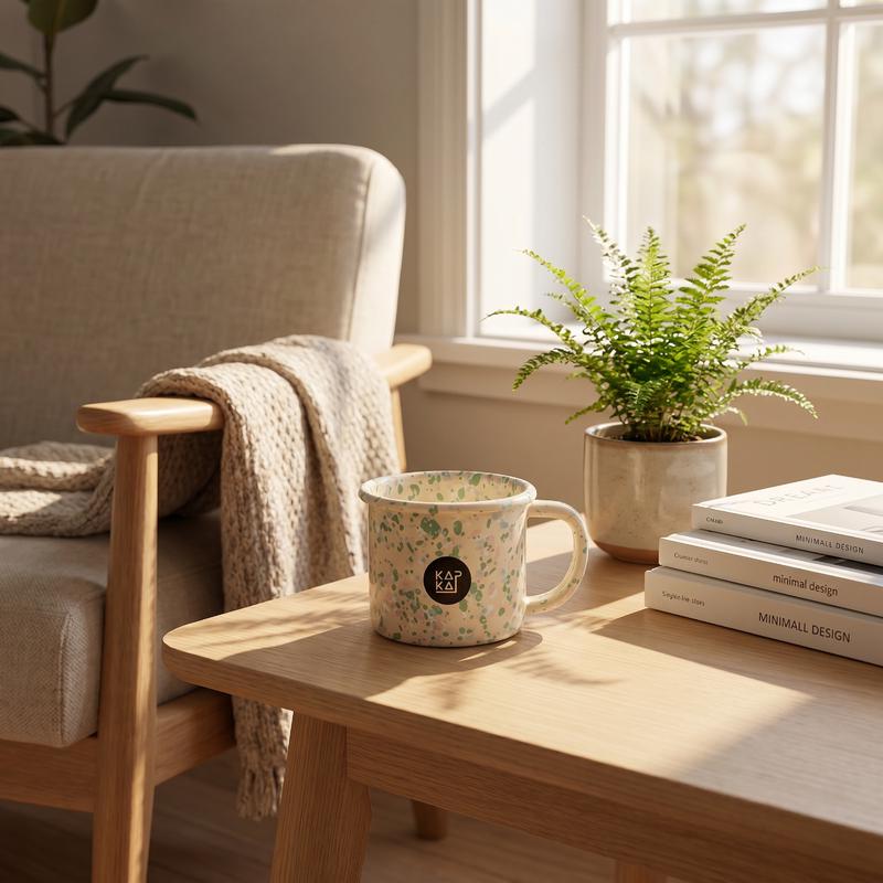 KAPKASplash Enamel Cream Mug