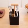 Japanese Style Partition  Countertop Rack Storage Box Kitchen Chopsticks Spoon Storage Rack with Handle Chopstick Tube Rack
