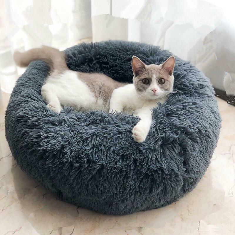 Cat House Plush Round Sleeping Deep Dog Bed Dogs Warm Pet House Tent Cat Nest Litter Puppy Kennel