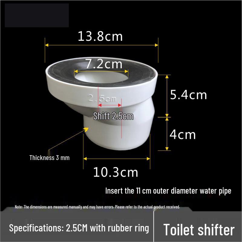 LANGZHIWEN Adjustable Flat Tube Toilet Offset Connector