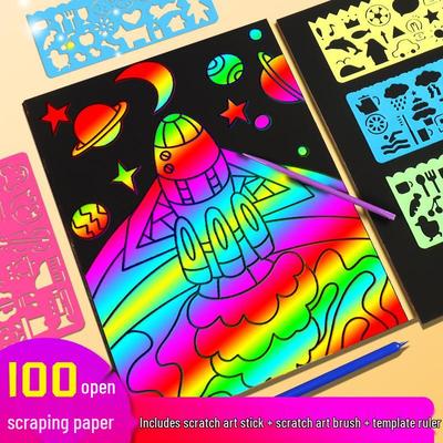 Buntes Kratzpapier für Kinder 16K: Kreatives DIY Graffiti & Sandmalerei Spaß