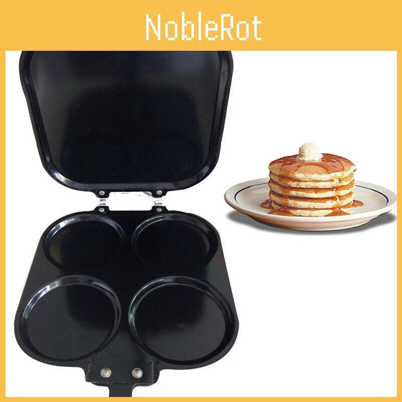 Vierloch-Pfannkuchenmaker Antihaftpfanne - Langlebige Küchenwerkzeuge für die einfache Frühstückszubereitung