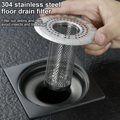 Floor Drain Filter Stainless Steel Mesh  Anti-clog Filter Bathtub Hair Catcher Shower Leak Net Strainer Drains