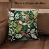 2D Leafy Floral Patterned Throw Pillow Covers Pattern Cushion Cover Suitable For Sofa Bedroom Car Pillow Cover