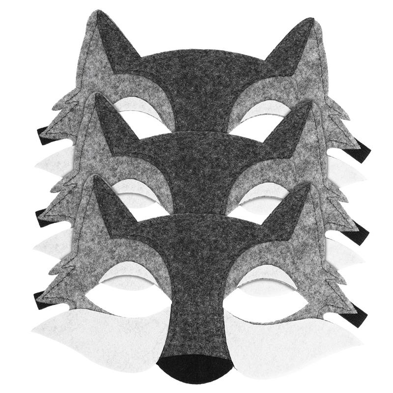 

3Pcs Wolf Eye Half Face Mask Kids Party Wolf Eye Half Face Mask Decor Cosplay Party Wolf Eye Half Face Mask Props
