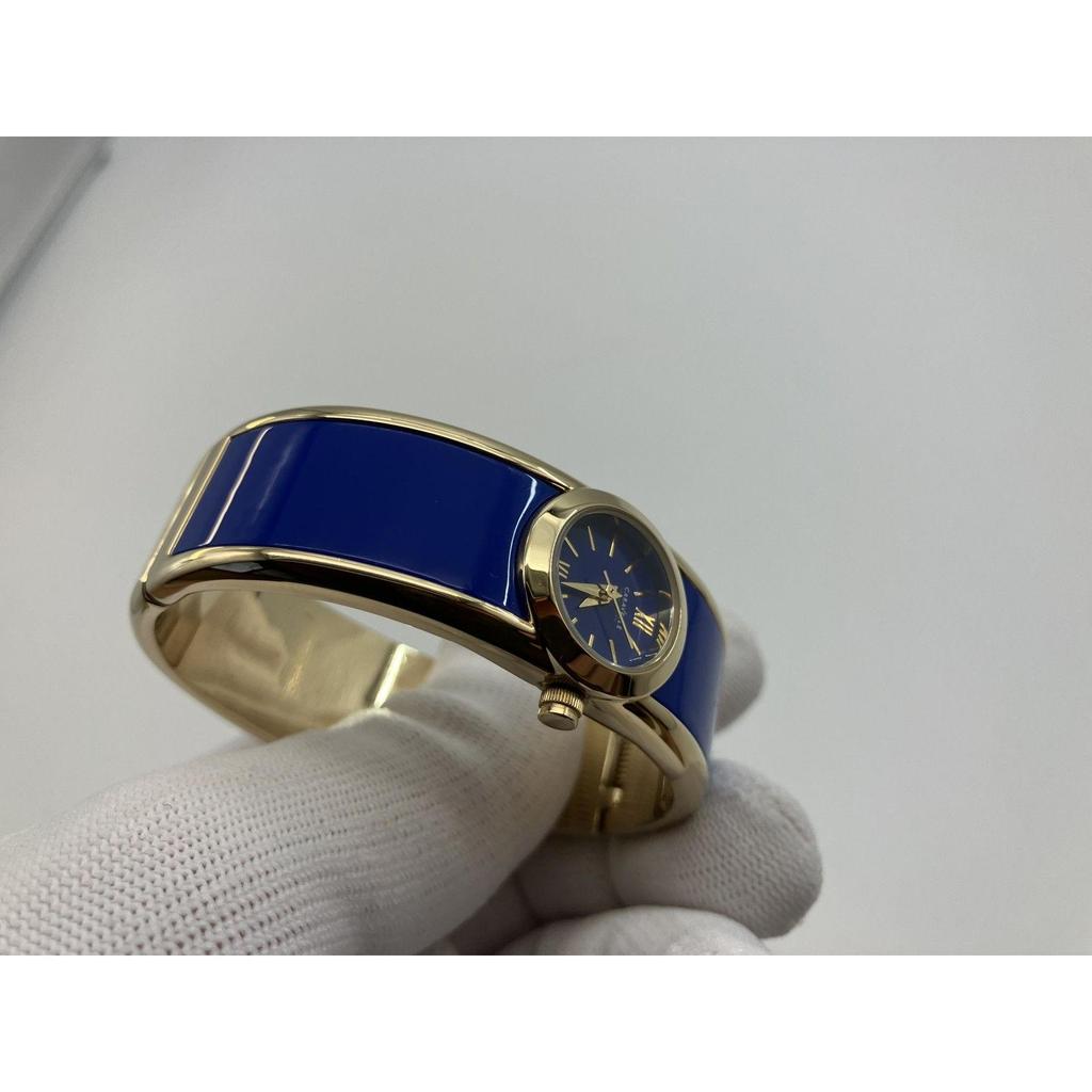 Used Caravelle Women's Watch with Box Quartz Blue Bangle Type