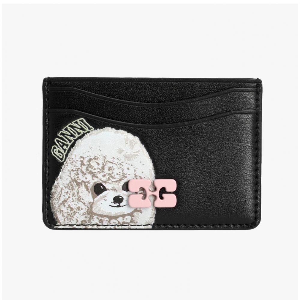 Ganni Kartenhalter mit Tiermotiv und Schmetterlingslogo A6769 099