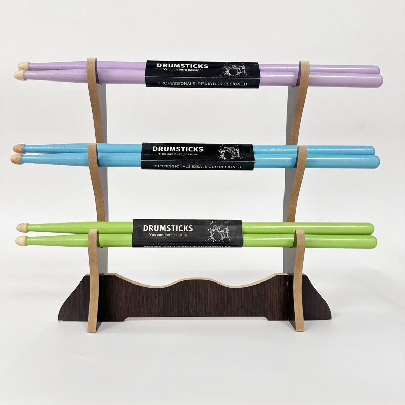 

Wooden Drumstick & Mallet Storage Rack - Universal Multi-Layer Display Stand for Musical Instruments