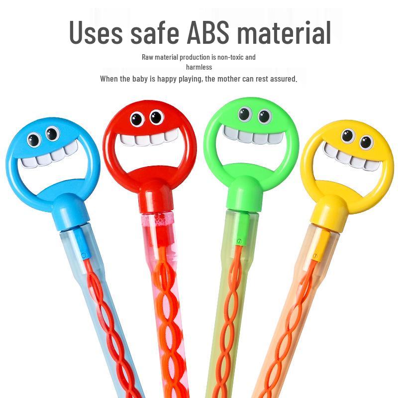 Clearance Smiley Face 32-Hole Bubble Wand - Outdoor Bubble Blower Toy for Kids