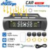 Intelligent Car Tire Pressure Monitor System Real-Time Monitoring Yellow Screen Wireless Solar Powered External Sensor TPMS AN01