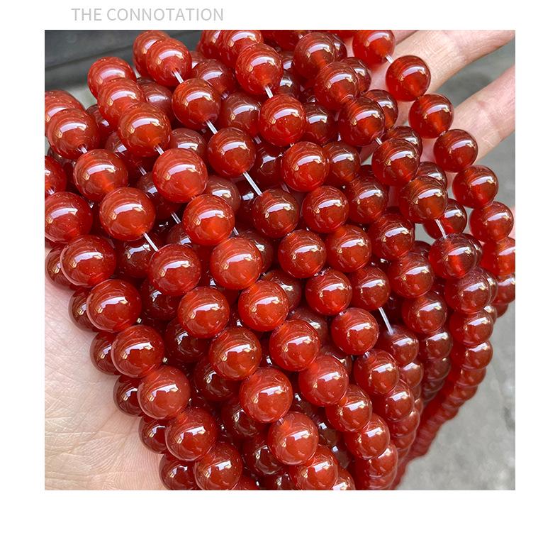 Natural Red Agate Loose Beads for DIY Handmade Bracelet Jewelry