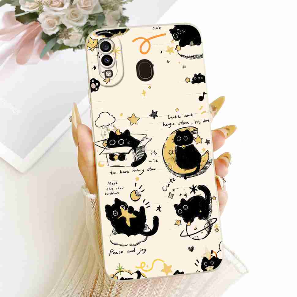 Flower Painted Cover For Samsung Galaxy A20s A20 A20e Luxury Girl Phone Cases For Samsung A20 A 20 s 20e A20s Soft Funda