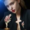 Senior Brooches Flower Leaf Brooch Pins for Women Suit Pendant  Fashion Brooches Jewelry