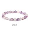 She Yao Natürlicher Kristallachat Tigerauge Armband - Modeschmuck mit einzelnen runden Perlen
