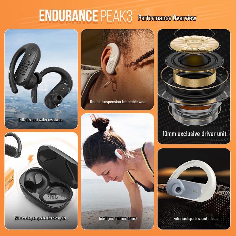 JBL Endurance Peak3 True Wireless Bluetooth Earbuds