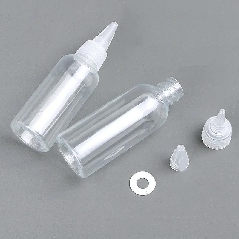 5/10/30/50/60/100/120ml Empty Dropper Bottle Transparent Plastic Refillable Nozzle Dropper with Cap Squeeze Bottle Refill Bottle