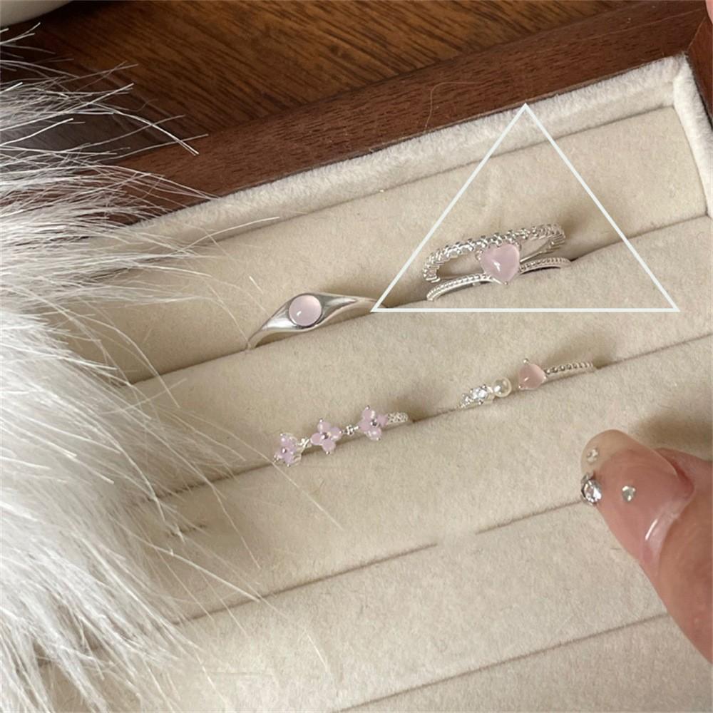Retro S ring does not fade, light luxury index finger ring, open ring.