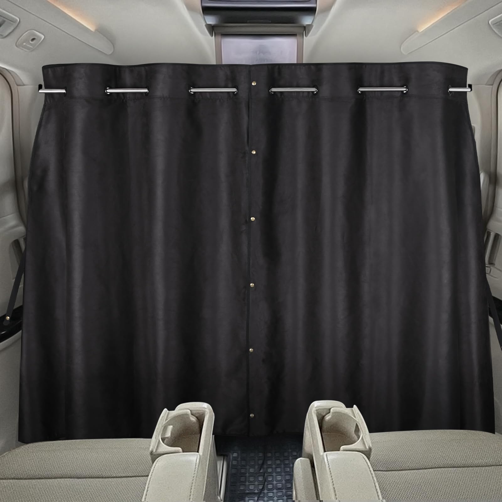 

ZATOOTO Car Thick Divider Perfect for Car Includes Extendable 126cm 180cm Easy Opening and Improves Air Conditioning Center Rear Changing Privacy and чёрный