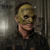 Realistic Halloween Horror Masque Cosplay for Adults Men Women, Creepy Comfortable Long Wear Green Half Face Party Detailed Distressed Leather Look