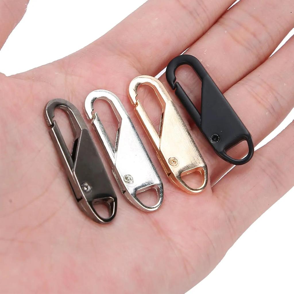 Universal Zipper Puller Replacement Instant Repair Zipper Head Kit Travel Bag Suitcase Wallet DIY Sewing Metal Zipper Sliders