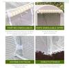Garden Tunnel Greenhouse 8m², Tunnel Garden Greenhouse with Door and 6 Windows, PE Cover 140 G/m² 400 X 200 X 200 Cm White