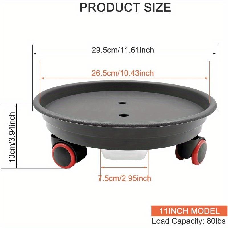 1 Stück Pflanzenroller mit Rädern 11,8" Pflanzenständer Robuster Pflanzenwagen mit Wasserbehälter