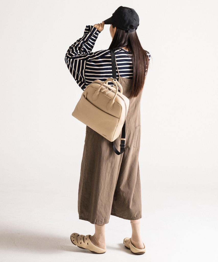 Lemine 2-Way Briefcase Bag (Beige)