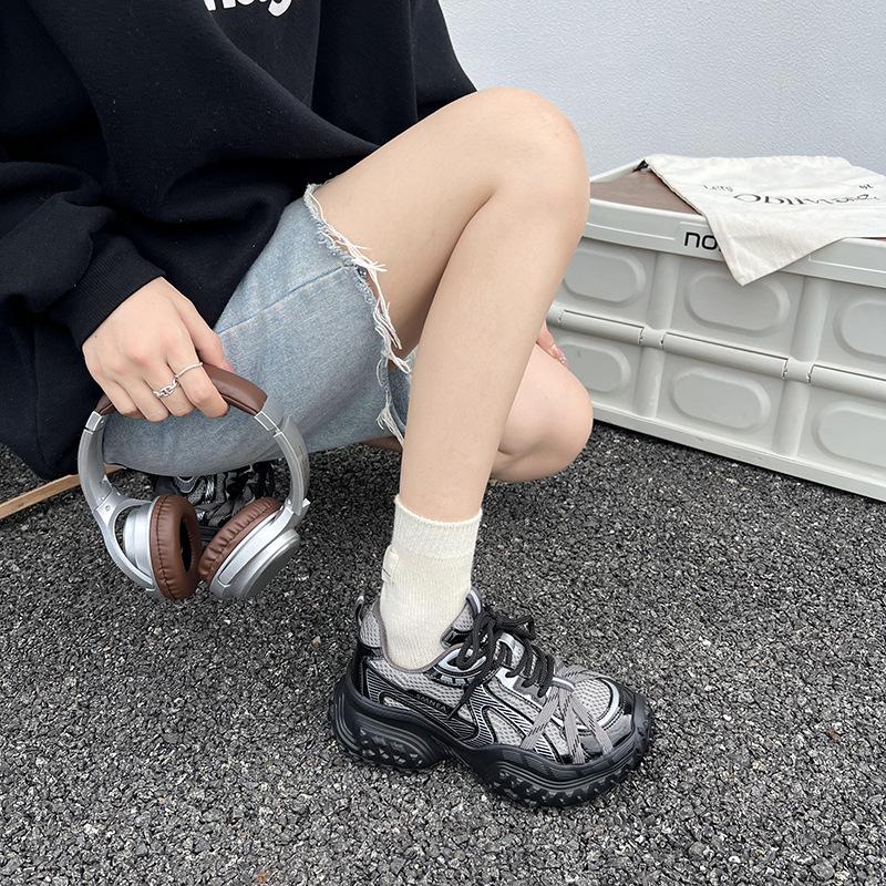 

Female new platform-soled student versatile retro shoes outdoor casual shoes 40 чёрный