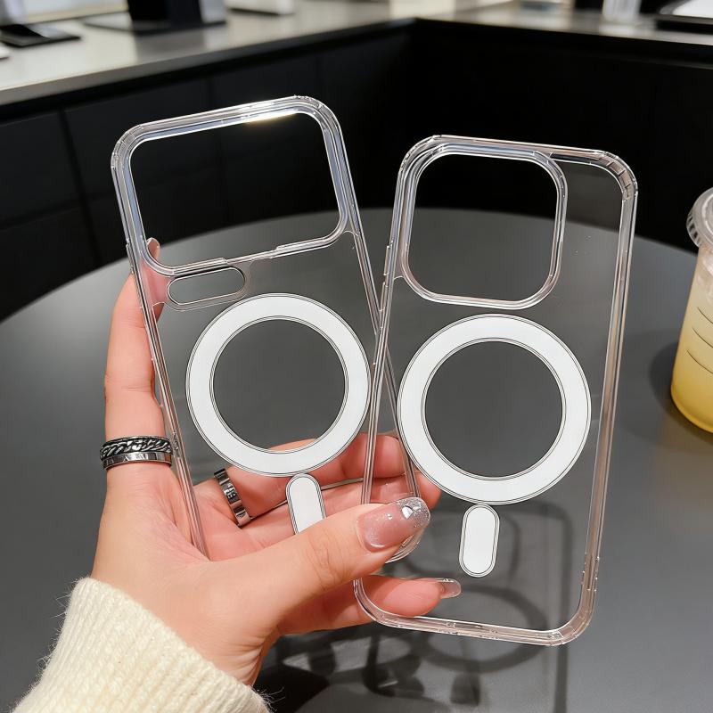 Original For Magsafe Transparent Case For Xiaomi 17 Pro Max 17ProMax 15T 15TPro Shockproof Magnetic Wireless Charging HD Cover