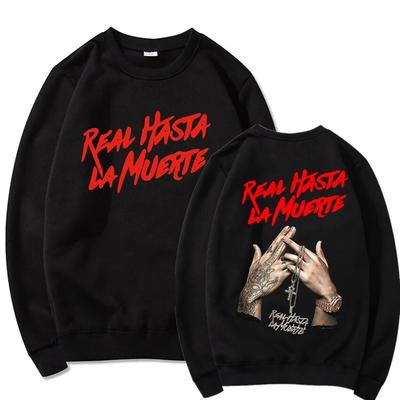 Anuel AA Printed Hoodies Sweatshirt Coat Real Hasta La Muerte Casual Tracksuit Costume Unisex Women Clothing Anime Pullover Hoodie Unisex