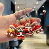 Christmas Keychain Cartoon Teddy Bear Pendant Shopping Mall Holiday Event Decoration Christmas Bank Company Small Gift