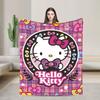 Hello Kitty Pink Plaid Blanket Fleece All Season   Multifunction Super Soft Throw Blanket for Home Travel Bedspread