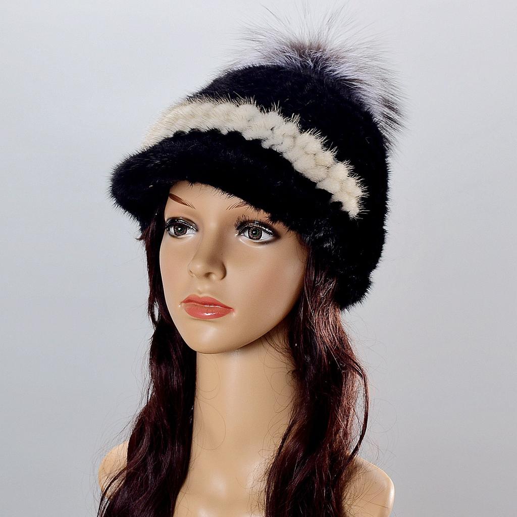 Buy Mink Hat Winter Women's Warm Trendy Fur Baseball Cap Wild Dome