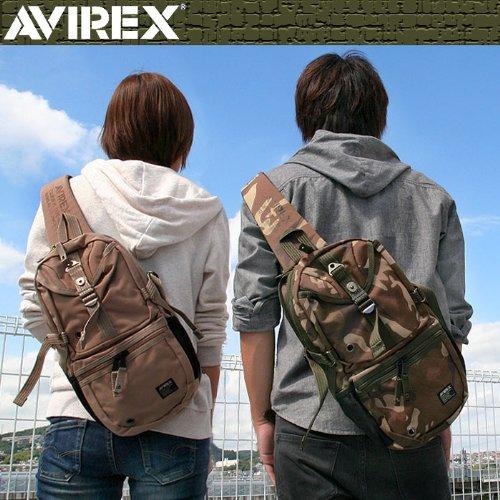AVIREX Eagle One-Shoulder Body Bag, Solid Camouflage, Men's and Women's, AVX305L, avirex-001 (Navy)