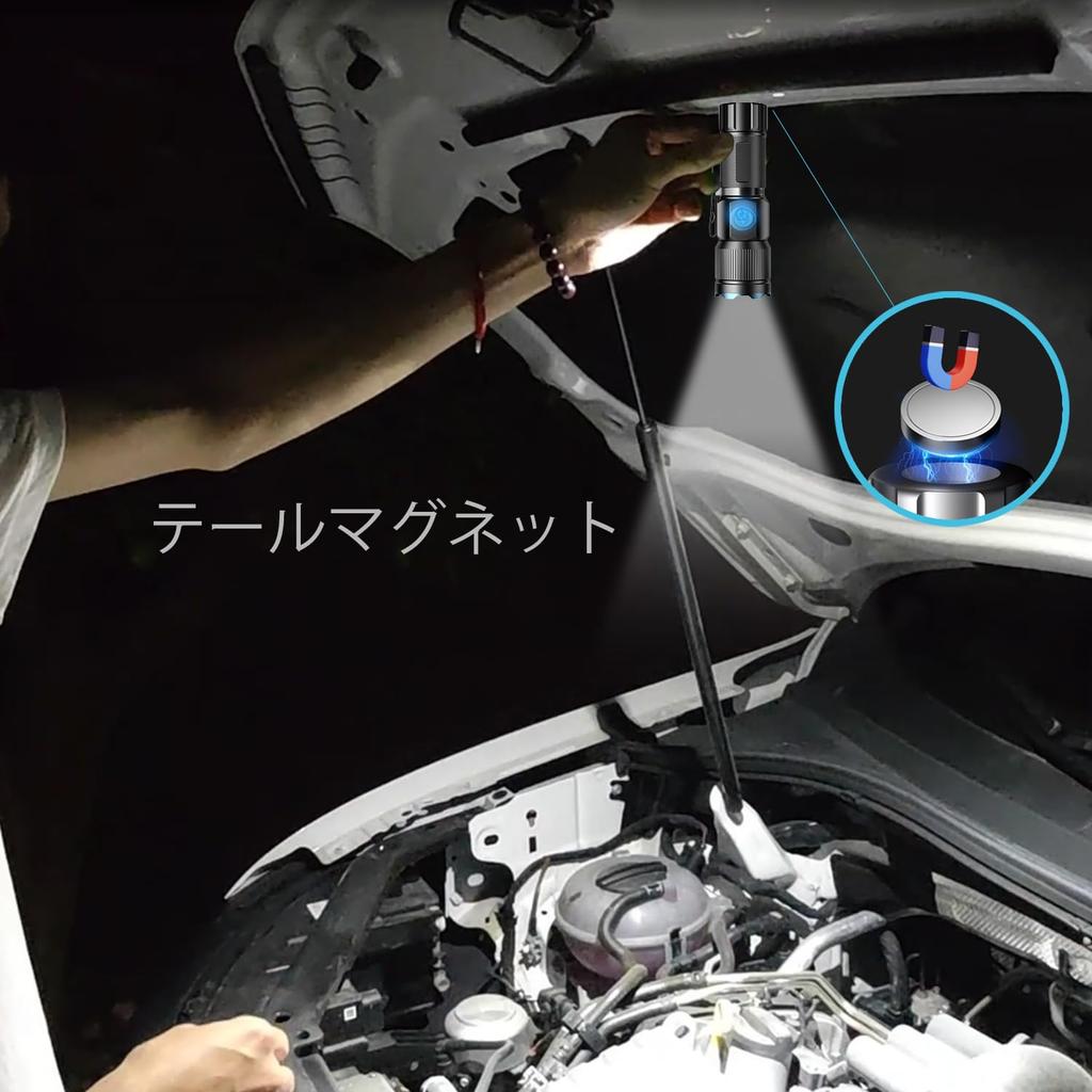 Powerful LED Flashlight with 2025 Latest USB Focused LED Battery Handheld Adjustable Mini 5 IPX7 Outdoor EDC Flashlight for Disaster Military Power