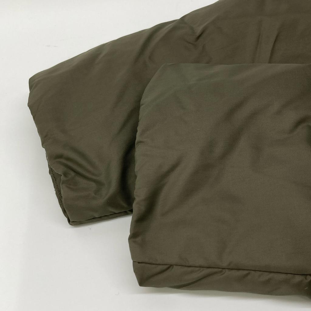 HUNTING WORLD Khaki x Gray Boa Switching Nylon Coat coat 44 khakiUsed