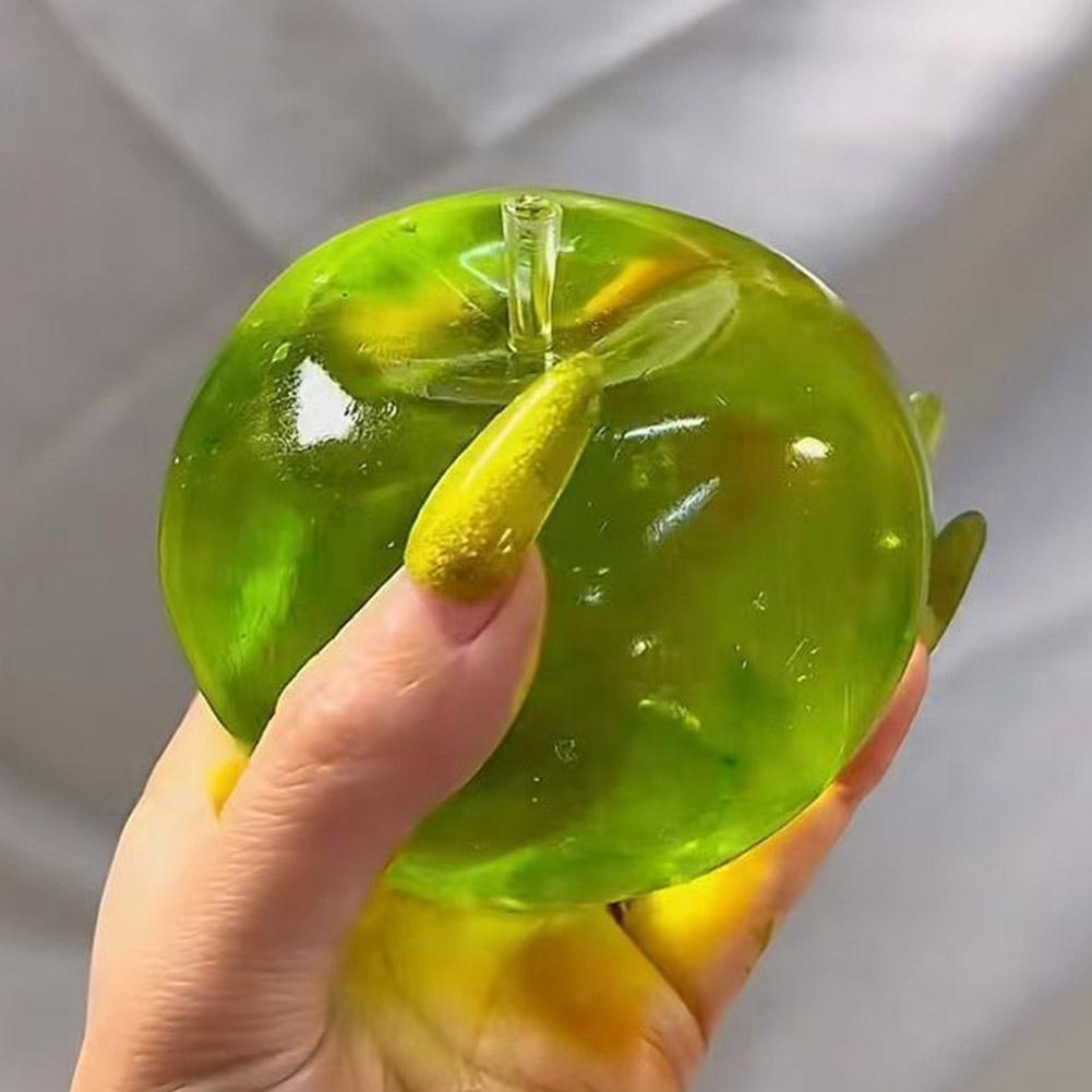 Grüner Apfel Blaue Maltose Squishy Spielzeuge Anti Stress Sensorische Fidget Spielzeuge Weiches Simuliertes Transparentes Langsam Rückprallendes Dekompressionsspielzeug
