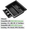For -2024 Chevy Colorado Car Center Armrest Storage Box Organizer Tray Black