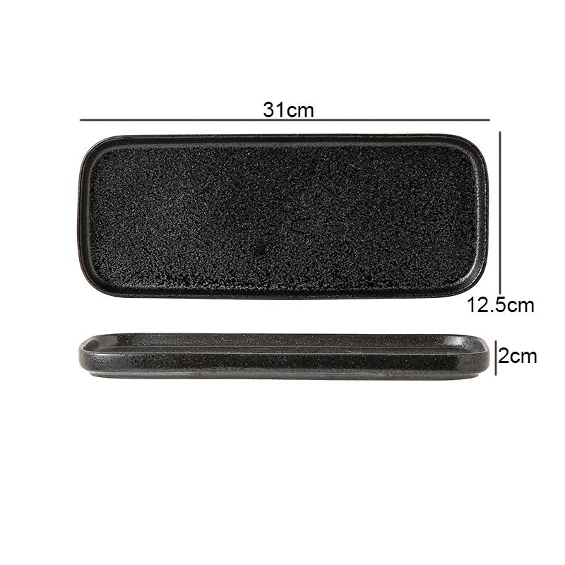 

Винтажная керамическая тарелка для сашими и суши, кухонная посуда, ресторан, прямоугольная, изысканная, столовая посуда, тарелки для закусок и десертов