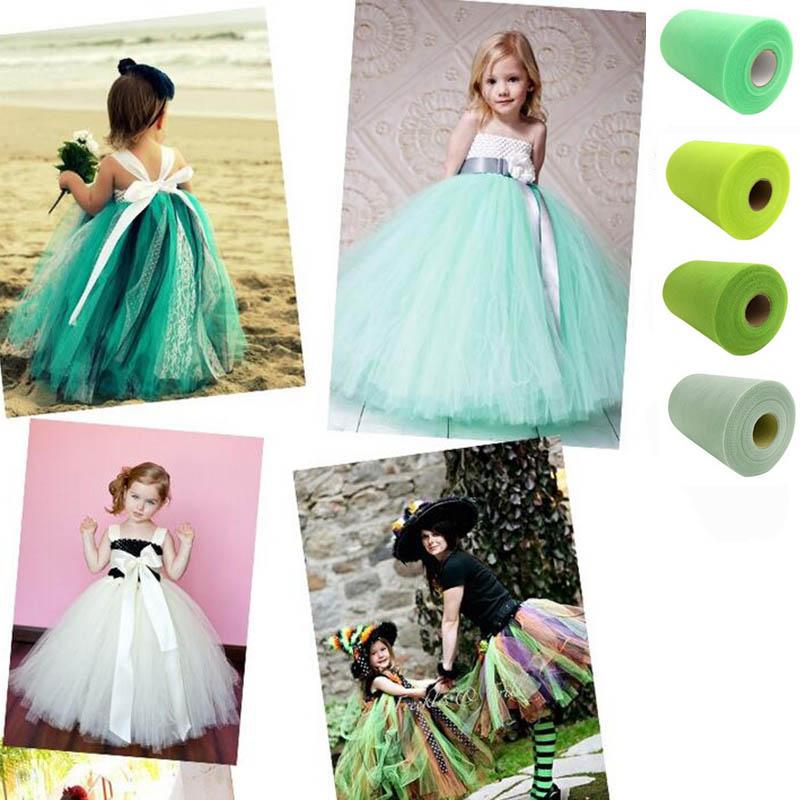 25 Yards/Lot 6 tum Tyg Tyllrulle Bröllopsdekoration Tutu Spole Hantverk Födelsedagsfest Babyshower Bröllopsdekor Tillbehör