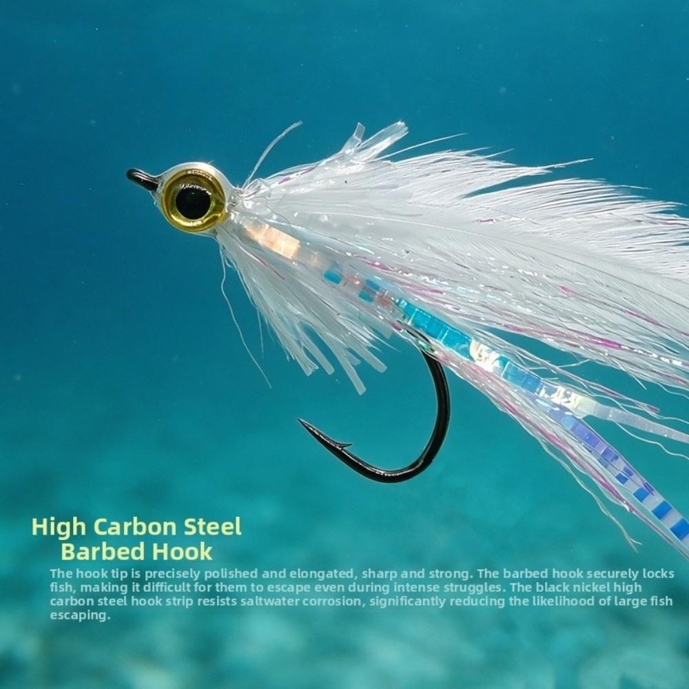 4pcs Lightweight Streamer Fly Lure Long-Lasting Fishing Flies Set Fly Fishing Lure  River Fishing
