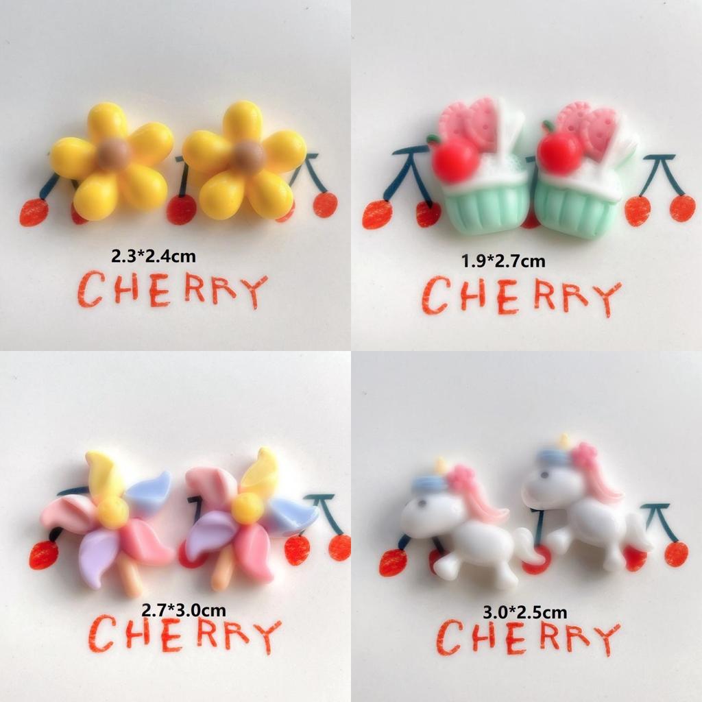 Diy Making Jewelry Cartoon Rainbow Unicorn Flower Resin Components For Cream Glue Phone Cases Headbands Water Cups Orna Shoe